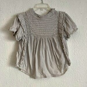 Free People lace and puffy, ivory color blouse, size extra small